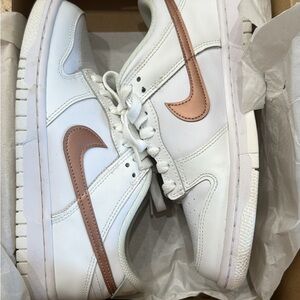 Nike Dunk Low Red and Bronze Sneakers